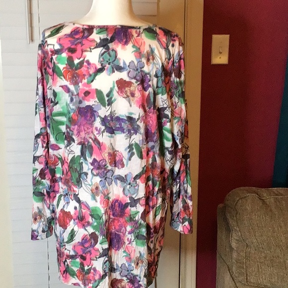Ali Miles Multicolor Floral Blouse NWT - Picture 4 of 12